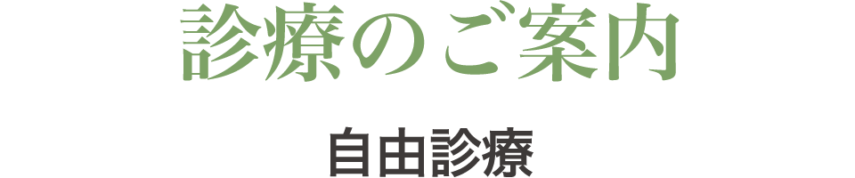 診療のご案内 自由診療